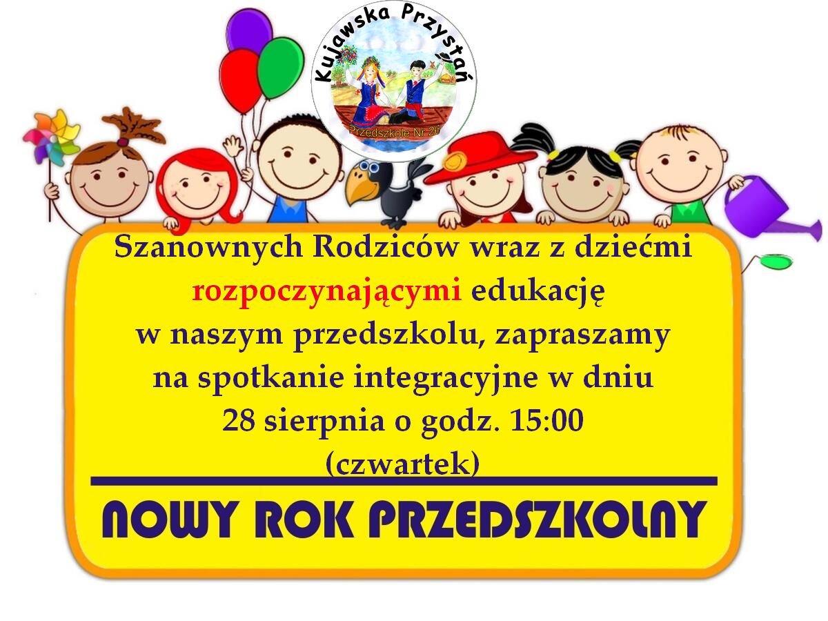 Zebranie integracyjne dla Rodziców i Dzieci NOWO PRZYJĘTYCH!